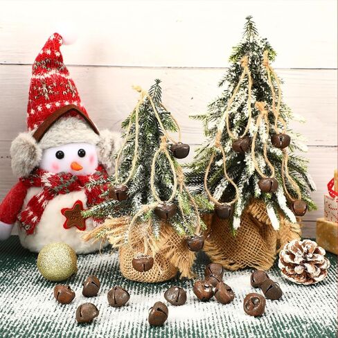 Augshy 50 Pieces Jingle Bells 4/5Inch Craft Bell Bulk for Christmas Home and Pet Decorations (Gold) in Kuwait