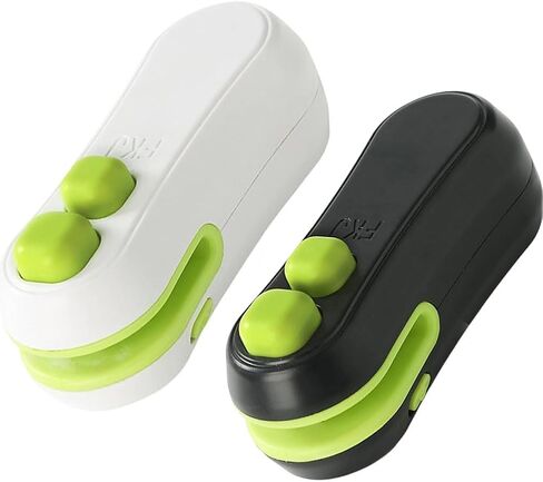 2-in-1 Mini Bag Sealer with Cutter, Rechargeable Handheld Food Sealer, Crocodile Design Portable Sealing Machine for Kitchen, Magnetic, 2 Pack in Saudi Arabia