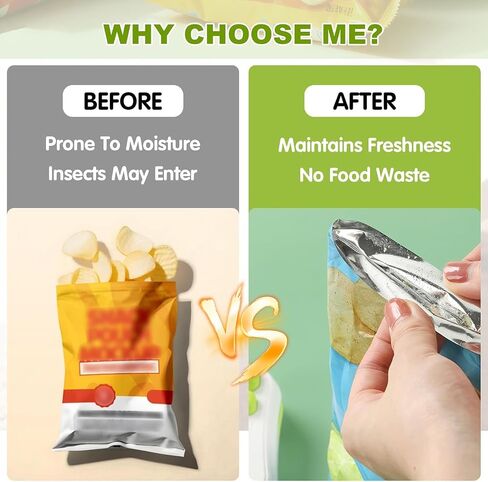 2-in-1 Mini Bag Sealer with Cutter, Rechargeable Handheld Food Sealer, Crocodile Design Portable Sealing Machine for Kitchen, Magnetic, 2 Pack in Saudi Arabia