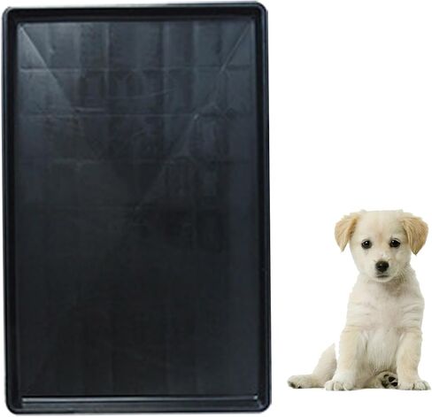 Dog Crate Pan Replacement Bottom Tray for Pet Cages Crates Avoid Water or Food Spilling Out Dishwasher Safe Black 22.8" LX16.3 WX1.2 H in Saudi Arabia