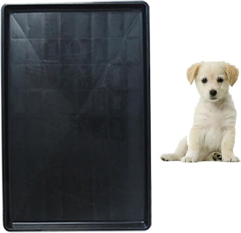 Dog Crate Pan Replacement Bottom Tray for Pet Cages Crates Avoid Water or Food Spilling Out Dishwasher Safe Black 17.3" LX11.4 WX1.2 H in Saudi Arabia