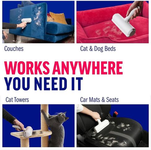 Pet Hair Removal Roller for Cats & Dogs– Reusable Self-Cleaning Fur Remover for Furniture,Carpet,Bedding & Clothing–Portable Pet Hair Roller Tool– No Adhesive Sheets Needed,Easy & Eco-Friendly in Saudi Arabia
