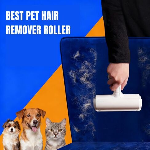 Pet Hair Removal Roller for Cats & Dogs– Reusable Self-Cleaning Fur Remover for Furniture,Carpet,Bedding & Clothing–Portable Pet Hair Roller Tool– No Adhesive Sheets Needed,Easy & Eco-Friendly in Saudi Arabia