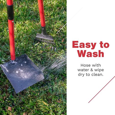 Pooper Scooper for Large Dogs and Small Dogs, Metal Poop Scooper Set with Long Handle Rake and Heavy Duty Tray for Yard, Grass, Dirt or Gravel, Heavy Duty Aluminum Poop Picker Upper in Saudi Arabia