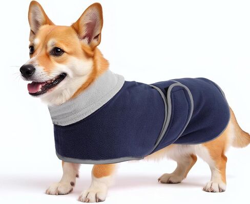 سترة Geyecete Corgi للكلاب معطف فصيل كورجي للكلاب معطف شتوي مع بطانة صوف مبطنة وياقة عالية، سترة ثلج صغيرة للكلاب من Corgi - أحمر - S in Saudi Arabia