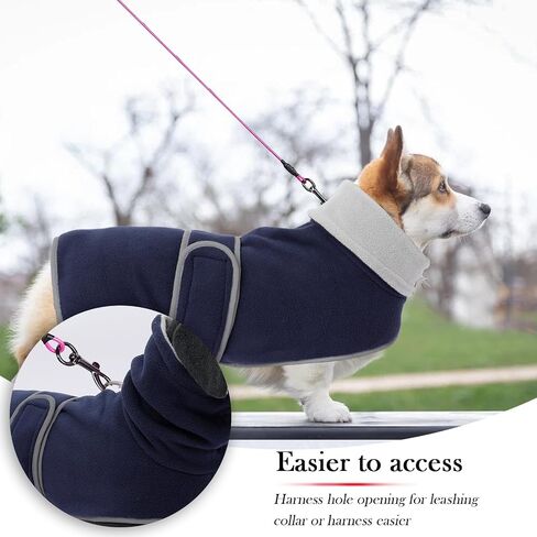 سترة Geyecete Corgi للكلاب معطف فصيل كورجي للكلاب معطف شتوي مع بطانة صوف مبطنة وياقة عالية، سترة ثلج صغيرة للكلاب من Corgi - أحمر - S in Saudi Arabia