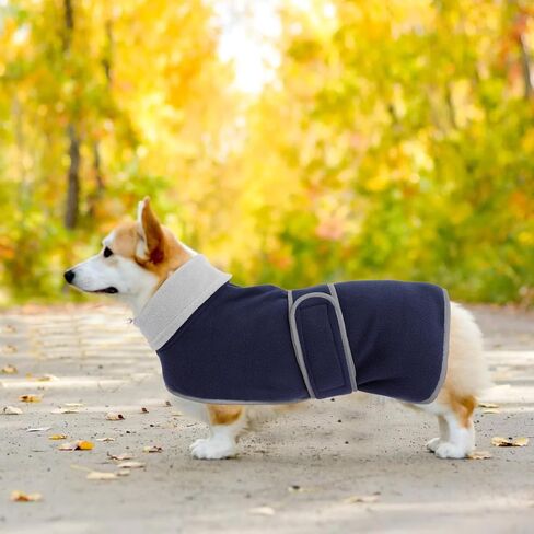 سترة Geyecete Corgi للكلاب معطف فصيل كورجي للكلاب معطف شتوي مع بطانة صوف مبطنة وياقة عالية، سترة ثلج صغيرة للكلاب من Corgi - أحمر - S in Saudi Arabia