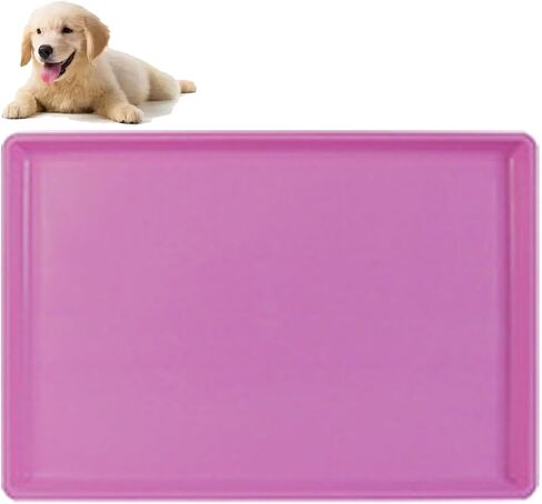 Dog Crate Pan Replacement Bottom Tray for Pet Cages Crates Avoid Water or Food Spilling Out Dishwasher Safe Pink 19.5" LX13.2 WX1.0 H in Saudi Arabia