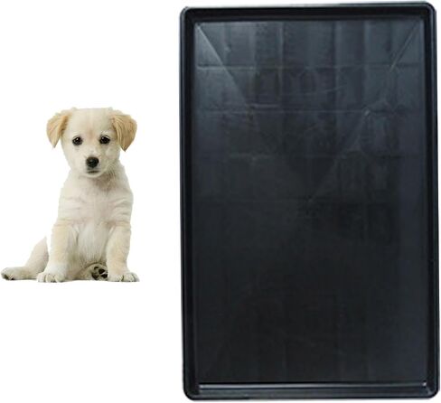 Dog Crate Pan Replacement Bottom Tray for Pet Cages Crates Avoid Water or Food Spilling Out Dishwasher Safe Black 34.8" LX22.6 WX1.4 H in Saudi Arabia