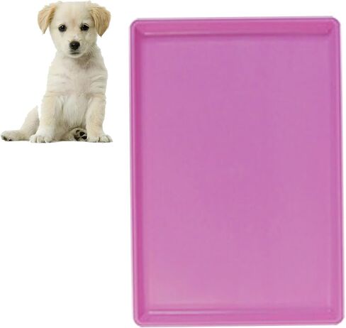 Dog Crate Pan Replacement Bottom Tray for Pet Cages Crates Avoid Water or Food Spilling Out Dishwasher Safe Pink 19.5" LX13.2 WX1.0 H in Saudi Arabia