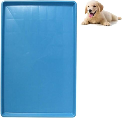 Dog Crate Pan Replacement Bottom Tray for Pet Cages Crates Avoid Water or Food Spilling Out Dishwasher Safe Blue 22.8" LX16.3 WX1.2 H in Saudi Arabia