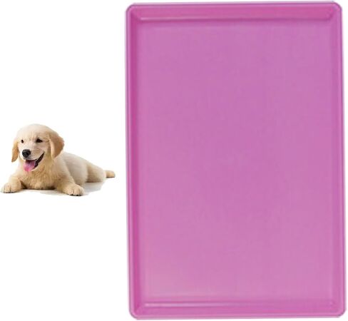 Dog Crate Pan Replacement Bottom Tray for Pet Cages Crates Avoid Water or Food Spilling Out Dishwasher Safe Pink 19.5" LX13.2 WX1.0 H in Saudi Arabia