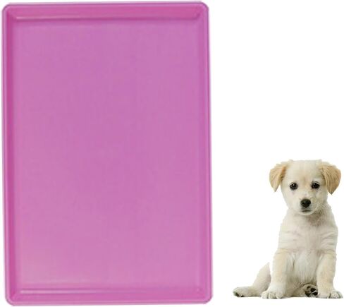 Dog Crate Pan Replacement Bottom Tray for Pet Cages Crates Avoid Water or Food Spilling Out Dishwasher Safe Pink 26.4" LX19.3 WX1.2 H in Saudi Arabia