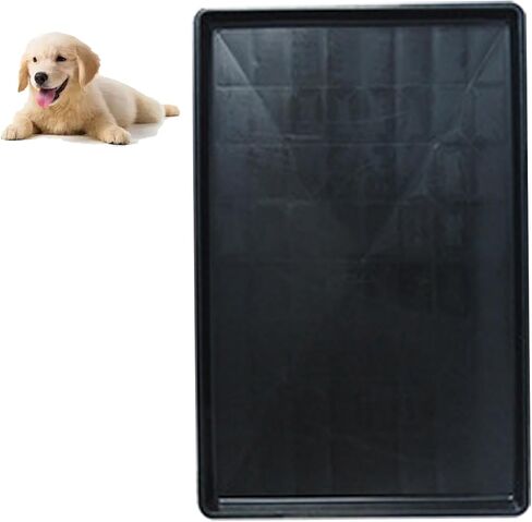 Dog Crate Pan Replacement Bottom Tray for Pet Cages Crates Avoid Water or Food Spilling Out Dishwasher Safe Black 19.5" LX13.2 WX1.0 H in Saudi Arabia