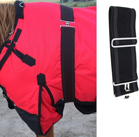 Horse Blanket Sheet Cooler Adjustable Elastic Surcingle Black 403EE01BK in Saudi Arabia