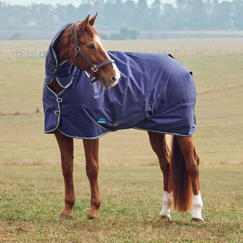WeatherBeeta ComFiTec Tyro Turnout Combo Neck 50g, Navy/Charcoal, 72" in Saudi Arabia