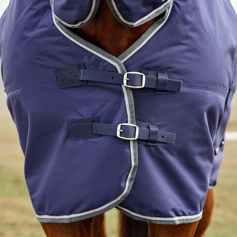 WeatherBeeta ComFiTec Tyro Turnout Combo Neck 50g, Navy/Charcoal, 72" in Saudi Arabia