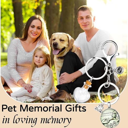Dogs Cats Memorial Gifts Pet Memory Keychain Loss of Pet Sympathy Gift for Loss Dog Fur Ashes Keepsake Passing Away in Saudi Arabia