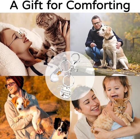 Dogs Cats Memorial Gifts Pet Memory Keychain Loss of Pet Sympathy Gift for Loss Dog Fur Ashes Keepsake Passing Away in Saudi Arabia
