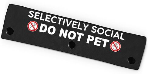 Selectively Social Do Not Pet Pet Leash for Dogs, Funny Dog Leash Wrap for Pet Dog Lovers Owners Gift (Black) in Saudi Arabia