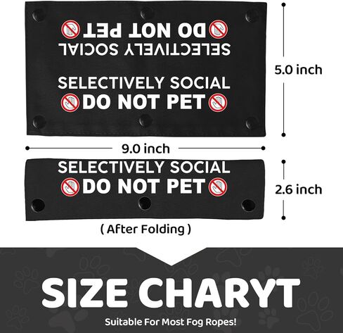 Selectively Social Do Not Pet Pet Leash for Dogs, Funny Dog Leash Wrap for Pet Dog Lovers Owners Gift (Black) in Saudi Arabia