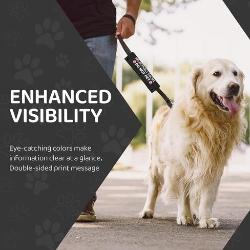 Selectively Social Do Not Pet Pet Leash for Dogs, Funny Dog Leash Wrap for Pet Dog Lovers Owners Gift (Black) in Saudi Arabia