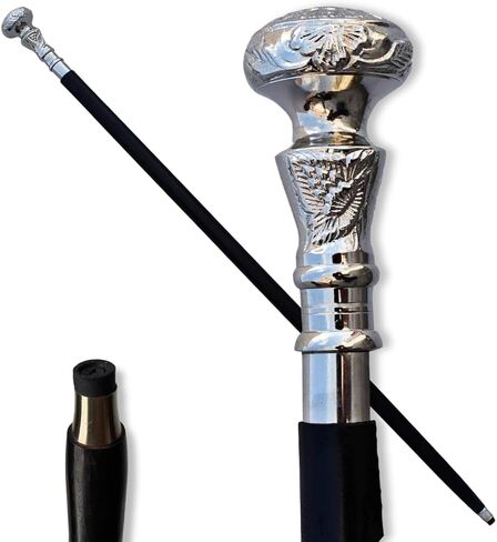 Brass Handle Victorian Telescope Foldable Wooden Walking Stick Cane Ideal Vintage Gift Men Women Father/Mother in Saudi Arabia