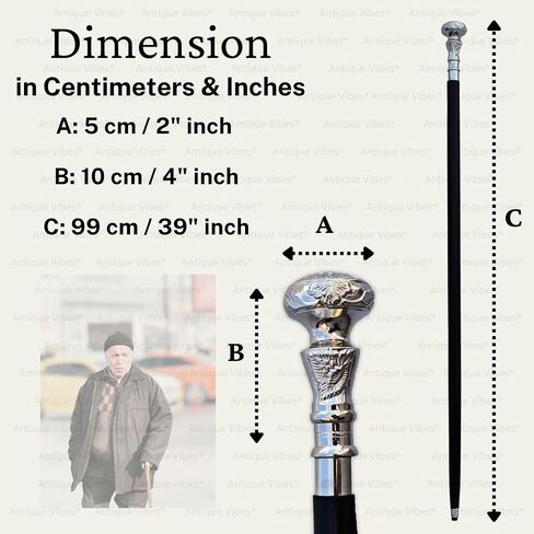 Brass Handle Victorian Telescope Foldable Wooden Walking Stick Cane Ideal Vintage Gift Men Women Father/Mother in Saudi Arabia