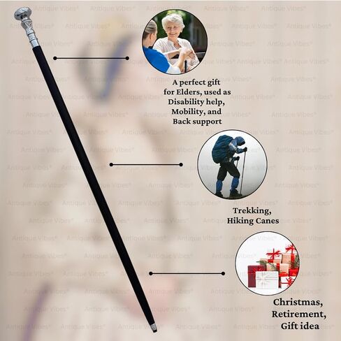 Brass Handle Victorian Telescope Foldable Wooden Walking Stick Cane Ideal Vintage Gift Men Women Father/Mother in Saudi Arabia