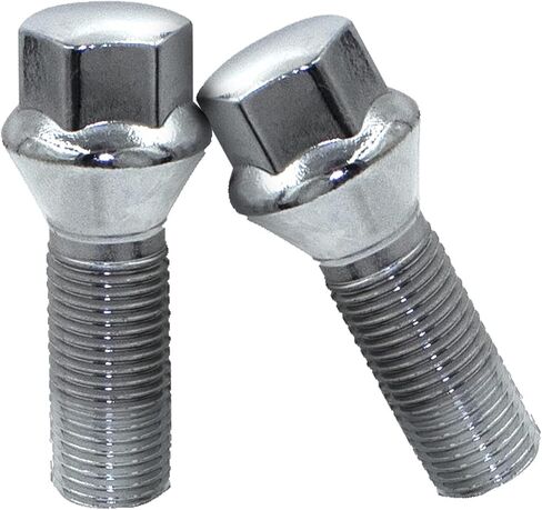 Wheel Accessories Parts Set of 20 Black 12x1.5 Lug Bolts Locking Spline Conical Seat with 24 mm Shank Length Small Diameter Lug Bolt with Dual Hex Key for Aftermarket Wheels in Saudi Arabia