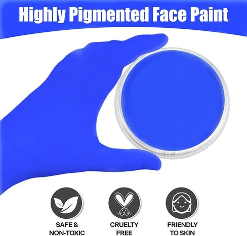 Go Ho Amazon Green Face Paint Washable for Halloween Makeup,Creamy to Gel Water Based Green Body Paint Full Coverage for Adults Children Cosplay SFX Costumes Festivals Makeup,25g in Kuwait