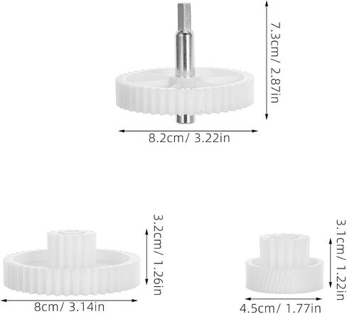 Ciieeo 3pcs Grinder Gear Replacement for Meat Mincer Accessories Versatile Sausage Stuffer Parts for Electric Meat Grinding Machines Easy to Clean Wear Resistant Optimized Grinding in Saudi Arabia
