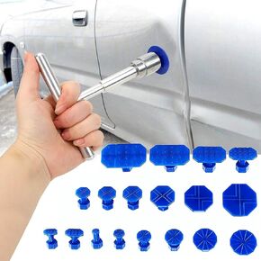 Dent Removal Kit for Car Suction Dent Puller Small Hail Dent Repair Kit Include T Bar Dent Puller and 18 Auto Dent Pulling Tabs