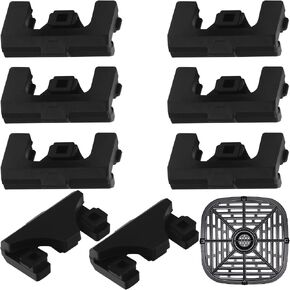 IMPRESA Air Fryer Silicone Rubber Bumpers - Heat-Resistant Protective & Rubber Feet for Air Fryer Tray - Black, Pack of 8 in Saudi Arabia