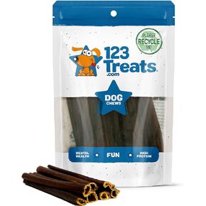 6 Inch Beef Collagen Sticks for Dogs - Rawhide Free Long Lasting Dog Collagen Chew Treats - Collagen Dog Chew Sticks for Large Dogs - 10 Count