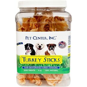 Pet Center Turkey Sticks Canister, Made in USA, 8oz. (TTR-008MC)
