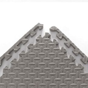 9 Tiles Interlocking Foam Mats 1in Thickness Foam Floor Mats for Home Gym, Fitness, Exercise Surface Protection EVA Foam Floor Padding with Border for Workout Equipment