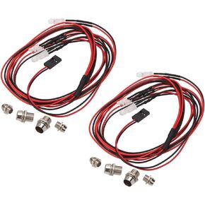 2PCS 4 LED Lights Set Headlight Taillight for 1/10 1/8 RC Car HSP Kyosho HPI TRAXXAS Monster Truck