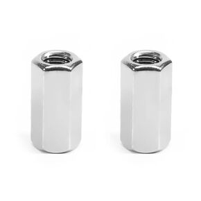 MroMax Long Rod Nuts,M12 x 40mm Length 304 Stainless Steel Metric Hex Coupling Nut Silver 2Pcs