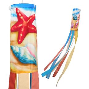 Madrona Brands Seashell Windsock | Outdoor Durable Hanging Decoration | Beach, Patio, Dock, Yard and More | 48-Inch