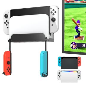 JOYTORN Switch Wall Mount Stand for Nintendo Switch OLED Model/Switch 2017, Switch Console Shelf Near or Behind TV with Sturdy Metal-Black in Kuwait