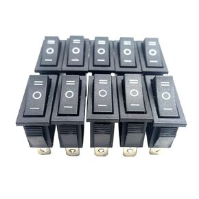 Bstenky 10Pcs Rocker Switch 3 Pins 3 Position Latching ON/Off/ON AC 20A/125V 16A/250V SPDT Car Boat Black Toggle Rocker Switch KCD3