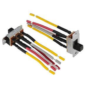 ZZLZX 2PCS 6A 125V, 3A 250V 6 Pin Canal Ceiling Fan Reverse Direction Slide Switch Reverse Toggle Switch (with 4 Screws) ZE-209-22