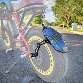 Runfarr Rear Wheel Fender for Super 73,Carbon Fiber Pattern PP Rear Mud Guard Mudguard for Electric Bike Super73 S1/S2/Y1/RX