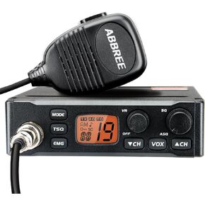 ABBREE CB Radio for Truckers Long Range AM FM Professional CB Radios,Compact Design,Travel Essentials,Instant Emergency Channel 9/19,Full 40 Channels with Handheld Mic,LCD Display,VOX,Black