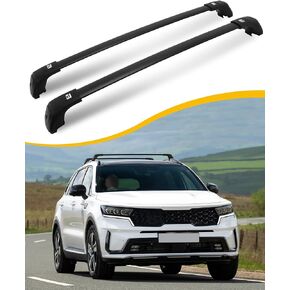 EZREXPM 260LBS Roof Rack Cross Bars Fit for 2021-2024 KIA Sorento & Sorento HYBIRD & Sorento Plug-in Hybrid Rooftop Cargo Crossbars with Flush Side Rails (Except X-LINE Models)