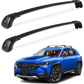 FengYu Roof Rack Cross Bars 260lbs Compatible with Mazda CX-50 CX50 2023 2024 (with Flush Side Rails),Heavy Duty Lockable Aluminum Roof Rails Crossbars Cargo Bars Canoe Rooftop Black Carrier Luggage