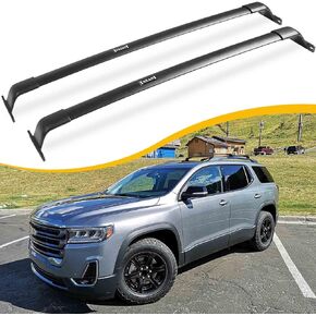 EZREXPM 220lbs Cross Bar Roof Rack Fit for GMC Acadia 2017-2023 Cargo Carrier Crossbar Rooftop Accessories (with Side Roof Rails)