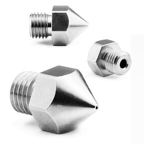 Micro Swiss Plated Wear Resistant Nozzle for Creality CR-10S Pro/CR-10 MAX Original hotend ONLY (M6x.75mm Threads) (.8mm)