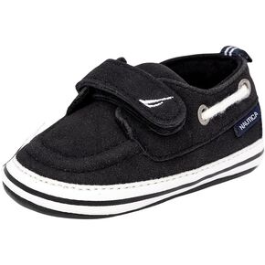 Nautica Baby Boys Girls Boat Crib Shoes Soft Anti-Slip Sole Newborn First Walkers Infants Shoes Soft and Durable Lightweight, Comfortable & Easy to Wear Shoes for Babies